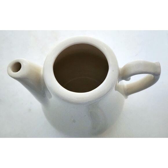 TEAPOT & TWO CREAMERS-Beige-Homer Laughlin-USA-Restaurant Ware Style - Picture 6 of 12